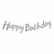 SILVER CURSIVE HBD GLITTER CARD