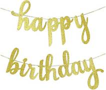 GOLDEN CURSIVE HBD GLITTER CARD