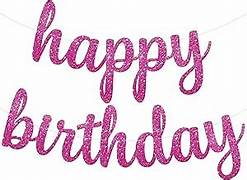 PINK CURSIVE HBD GLITTER CARD